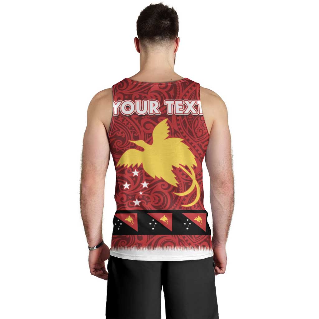 Papua New Guinea Merry Christmas Men Tank Top Santa Suit Style With Melanesian Pattern LT03 - Polynesian Pride