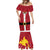 Papua New Guinea Merry Christmas Mermaid Dress Santa Suit Style With Melanesian Pattern