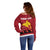 Papua New Guinea Merry Christmas Off Shoulder Sweater Santa Suit Style With Melanesian Pattern