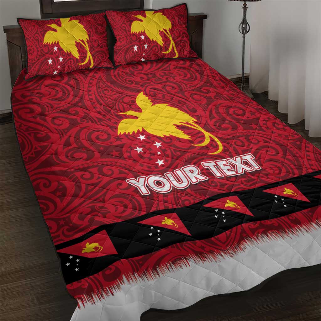 Papua New Guinea Merry Christmas Quilt Bed Set Santa Suit Style With Melanesian Pattern LT03 Red - Polynesian Pride