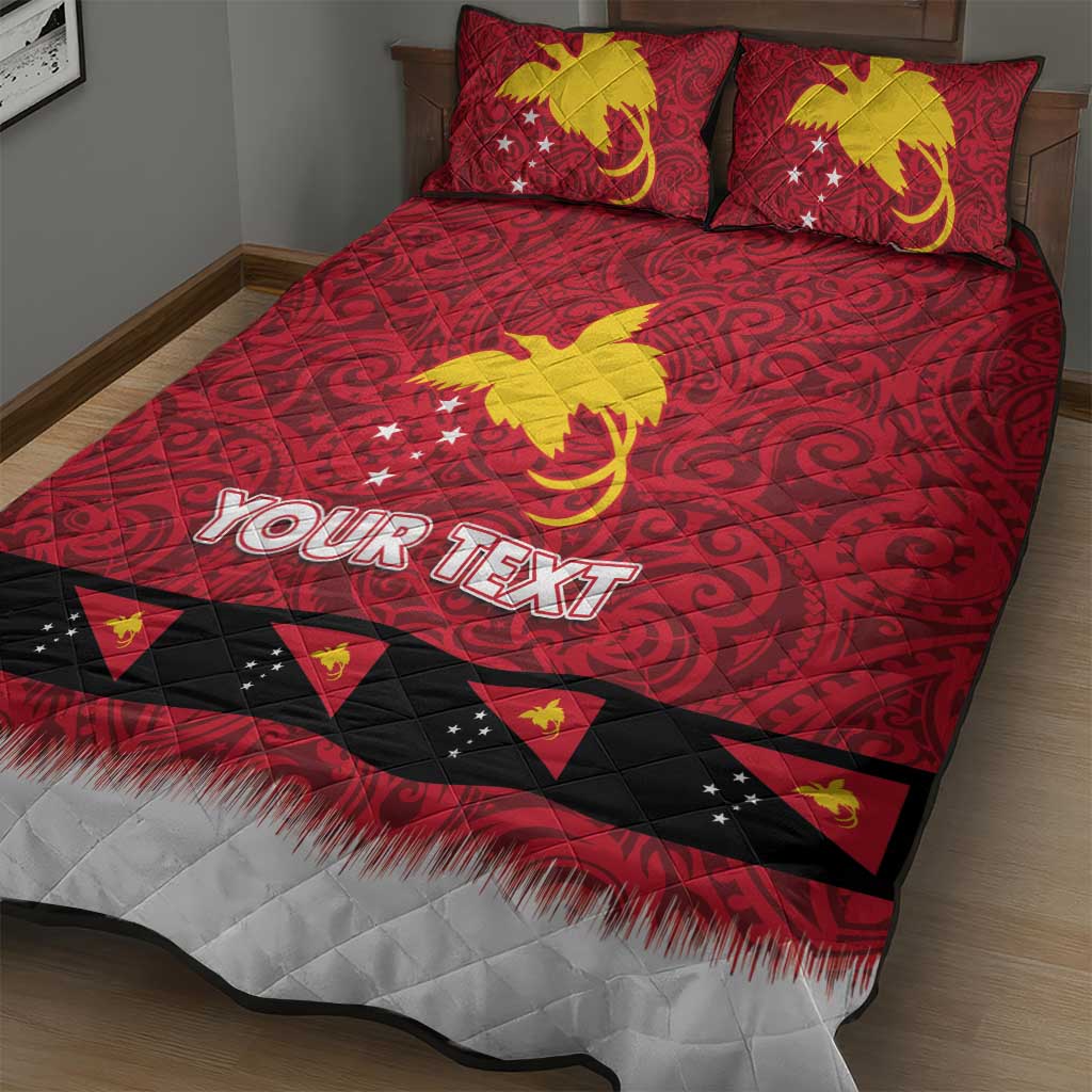 Papua New Guinea Merry Christmas Quilt Bed Set Santa Suit Style With Melanesian Pattern LT03 - Polynesian Pride