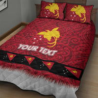 Papua New Guinea Merry Christmas Quilt Bed Set Santa Suit Style With Melanesian Pattern LT03 - Polynesian Pride