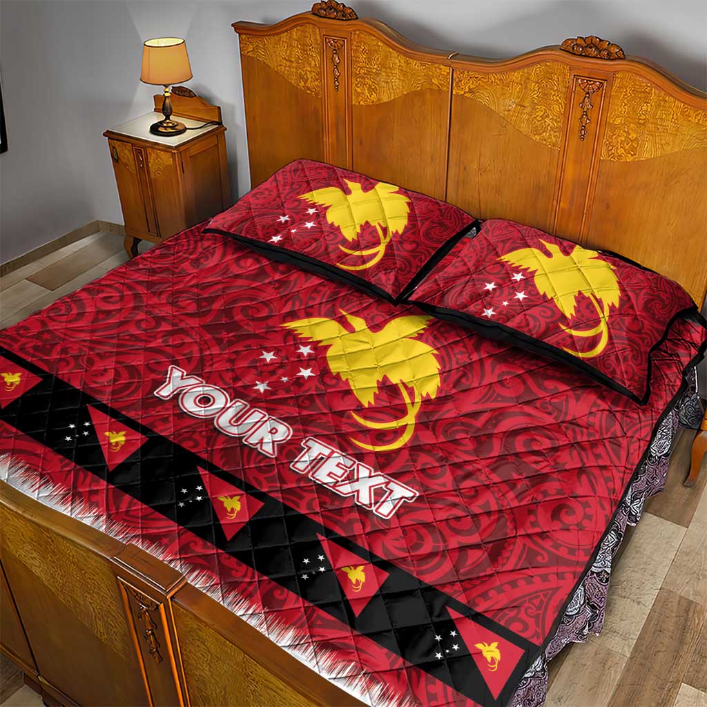 Papua New Guinea Merry Christmas Quilt Bed Set Santa Suit Style With Melanesian Pattern LT03 - Polynesian Pride
