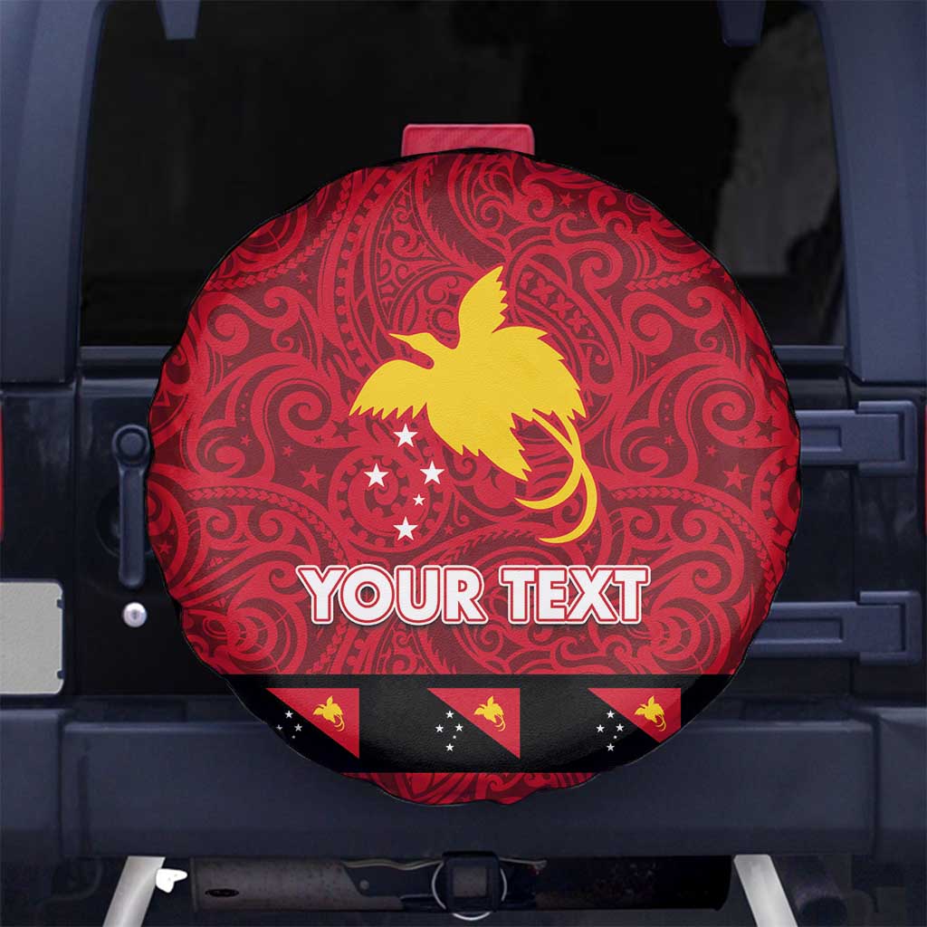 Papua New Guinea Merry Christmas Spare Tire Cover Santa Suit Style With Melanesian Pattern LT03 - Polynesian Pride