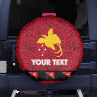 Papua New Guinea Merry Christmas Spare Tire Cover Santa Suit Style With Melanesian Pattern LT03 - Polynesian Pride
