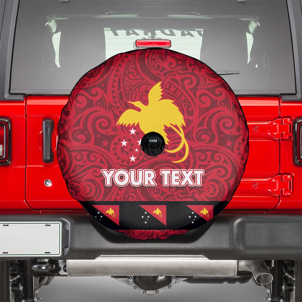 Papua New Guinea Merry Christmas Spare Tire Cover Santa Suit Style With Melanesian Pattern LT03 - Polynesian Pride