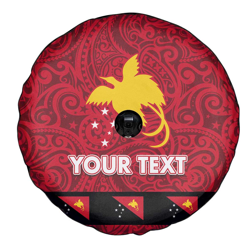 Papua New Guinea Merry Christmas Spare Tire Cover Santa Suit Style With Melanesian Pattern LT03 - Polynesian Pride