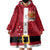 Papua New Guinea Merry Christmas Wearable Blanket Hoodie Santa Suit Style With Melanesian Pattern