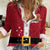 Papua New Guinea Merry Christmas Women Casual Shirt Santa Suit Style With Melanesian Pattern