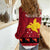 Papua New Guinea Merry Christmas Women Casual Shirt Santa Suit Style With Melanesian Pattern