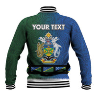 Solomon Islands Merry Christmas Baseball Jacket Santa Suit Style With Melanesian Pattern