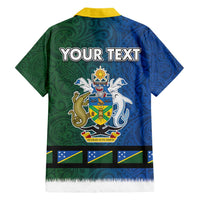 Solomon Islands Merry Christmas Family Matching Short Sleeve Bodycon Dress and Hawaiian Shirt Santa Suit Style With Melanesian Pattern