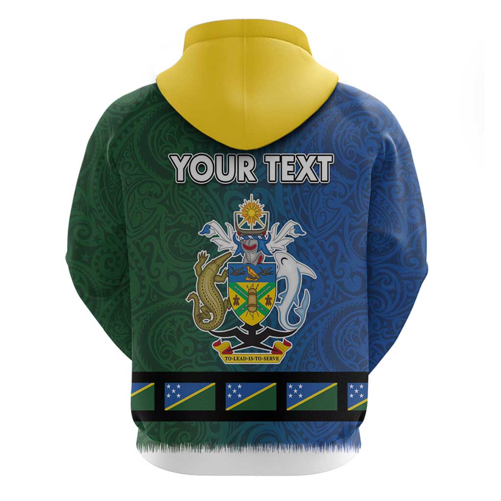 Solomon Islands Merry Christmas Hoodie Santa Suit Style With Melanesian Pattern