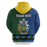 Solomon Islands Merry Christmas Hoodie Santa Suit Style With Melanesian Pattern