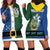 Solomon Islands Merry Christmas Hoodie Dress Santa Suit Style With Melanesian Pattern