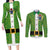 Cook Islands Merry Christmas Couples Matching Long Sleeve Bodycon Dress and Long Sleeve Button Shirt Santa Suit Style With Polynesian Pattern