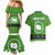 Cook Islands Merry Christmas Couples Matching Mermaid Dress and Hawaiian Shirt Santa Suit Style With Polynesian Pattern