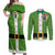 Cook Islands Merry Christmas Couples Matching Off Shoulder Maxi Dress and Long Sleeve Button Shirt Santa Suit Style With Polynesian Pattern