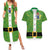 Cook Islands Merry Christmas Couples Matching Summer Maxi Dress and Hawaiian Shirt Santa Suit Style With Polynesian Pattern