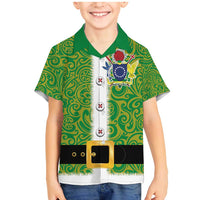 Cook Islands Merry Christmas Family Matching Mermaid Dress and Hawaiian Shirt Santa Suit Style With Polynesian Pattern