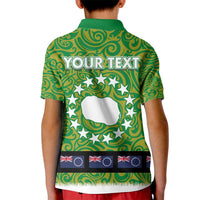 Cook Islands Merry Christmas Kid Polo Shirt Santa Suit Style With Polynesian Pattern