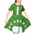 Cook Islands Merry Christmas Kid Short Sleeve Dress Santa Suit Style With Polynesian Pattern