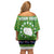 Cook Islands Merry Christmas Off Shoulder Short Dress Santa Suit Style With Polynesian Pattern