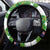 Cook Islands Merry Christmas Steering Wheel Cover Santa Suit Style With Polynesian Pattern