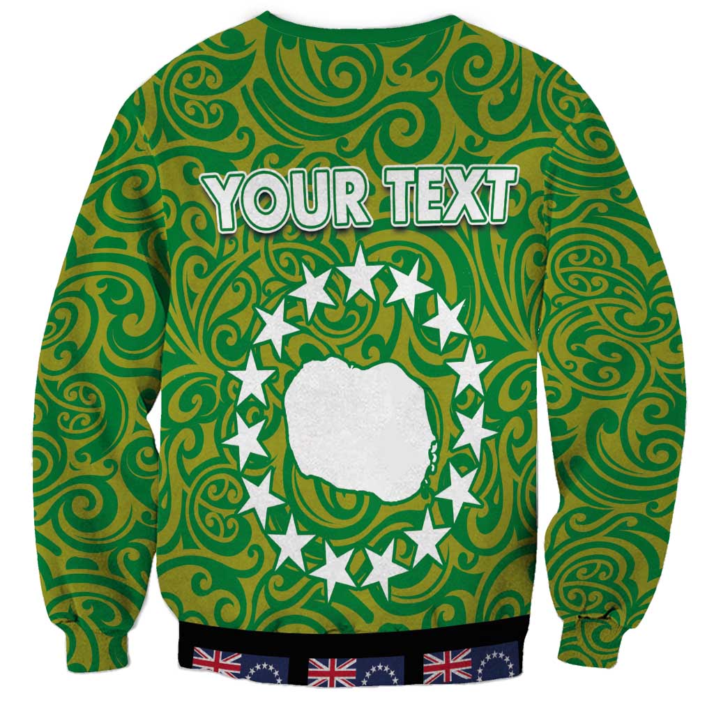 Cook Islands Merry Christmas Sweatshirt Santa Suit Style With Polynesian Pattern
