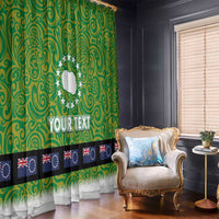 Cook Islands Merry Christmas Window Curtain Santa Suit Style With Polynesian Pattern LT03 - Polynesian Pride