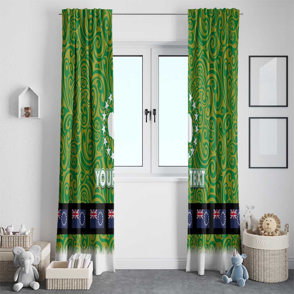 Cook Islands Merry Christmas Window Curtain Santa Suit Style With Polynesian Pattern LT03 - Polynesian Pride