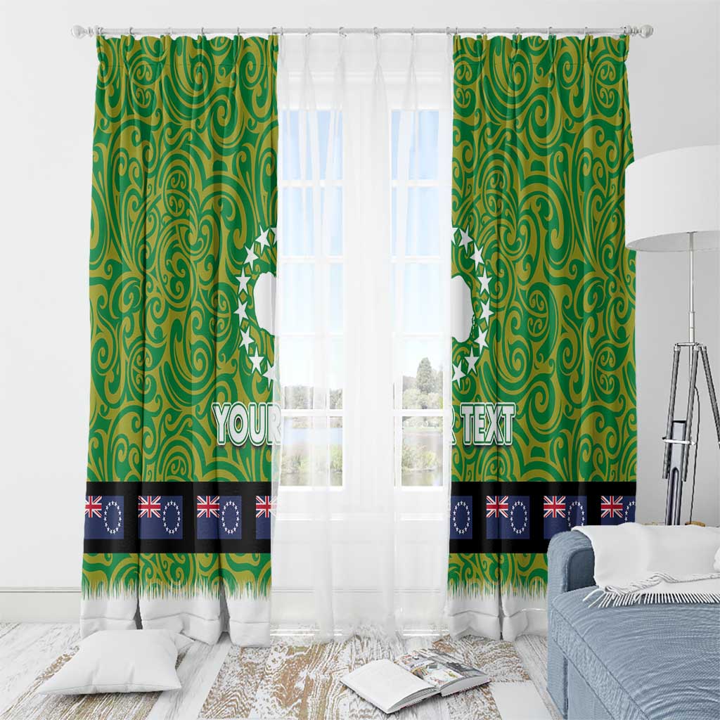 Cook Islands Merry Christmas Window Curtain Santa Suit Style With Polynesian Pattern LT03 - Polynesian Pride