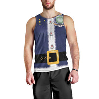 Niue Merry Christmas Men Tank Top Santa Suit Style With Hiapo Pattern