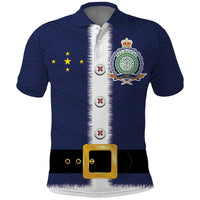 Niue Merry Christmas Polo Shirt Santa Suit Style With Hiapo Pattern