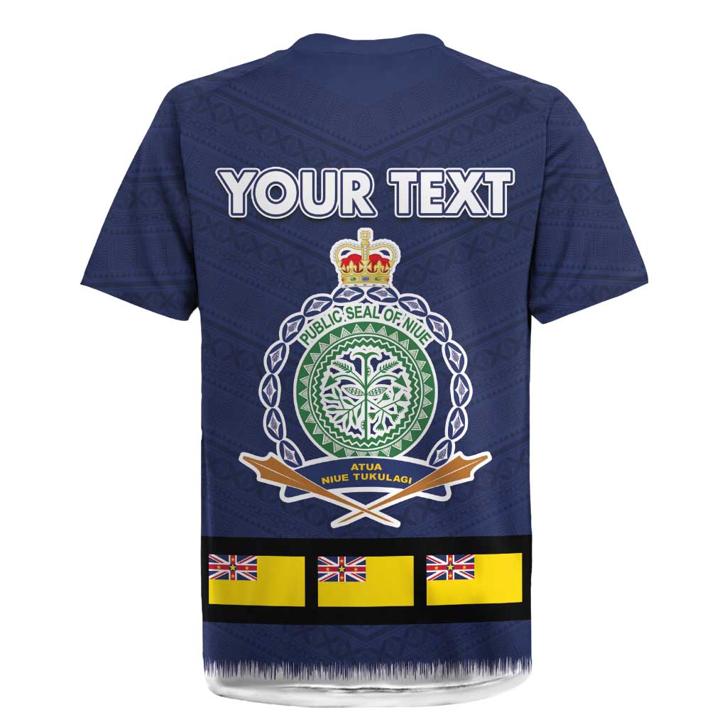 Niue Merry Christmas Rugby Jersey Santa Suit Style With Hiapo Pattern