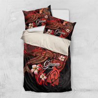 Guam Tribal Chamorro Bedding Set Polynesian Shark with Plumeria and Sea Vibe - Polynesian Pride