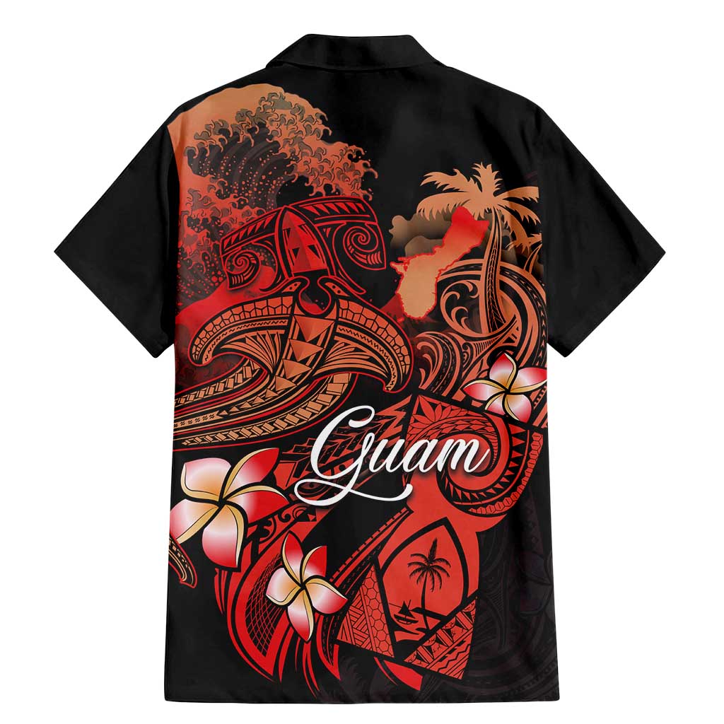Guam Tribal Chamorro Family Matching Mermaid Dress and Hawaiian Shirt Polynesian Shark with Plumeria and Sea Vibe - Polynesian Pride