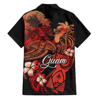 Guam Tribal Chamorro Family Matching Puletasi and Hawaiian Shirt Polynesian Shark with Plumeria and Sea Vibe - Polynesian Pride