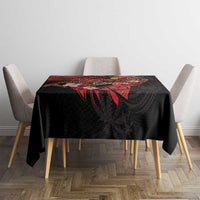 Guam Tribal Chamorro Tablecloth Polynesian Shark with Plumeria and Sea Vibe - Polynesian Pride