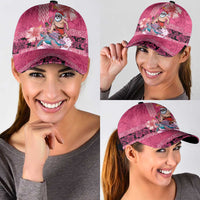 Hawaii Mele Kalikimaka Classic Cap Funny Santa with Tribal Tattoos Kakau Pink Color - Polynesian Pride