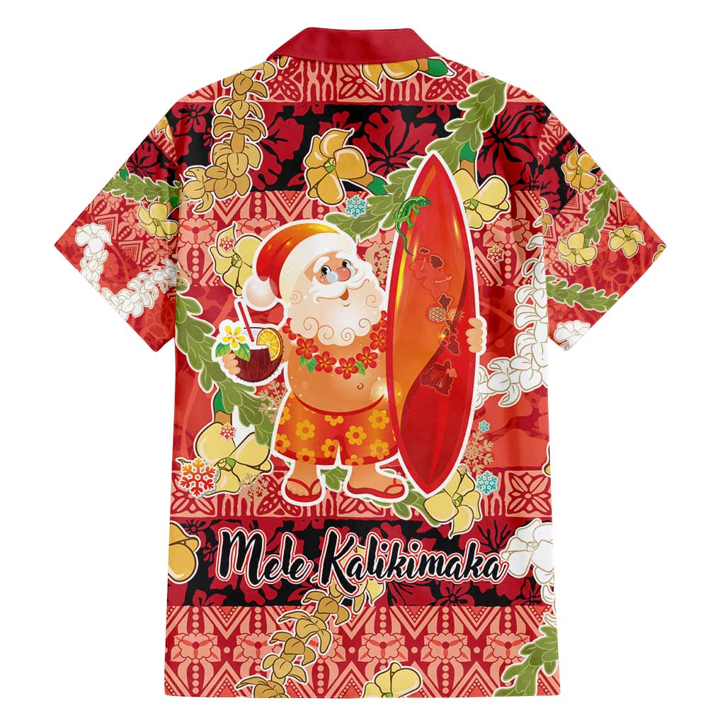 Hawaii Santa Mele Kalikimaka Family Matching Summer Maxi Dress and Hawaiian Shirt Tropical Puakenikeni Lei with Polynesian Tribal Pattern - Polynesian Pride