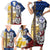 Hawaii Lutheran High School Family Matching Short Sleeve Bodycon Dress and Hawaiian Shirt Kakau Pattern Splash Style LT03 - Polynesian Pride