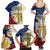 Hawaii Lutheran High School Family Matching Summer Maxi Dress and Hawaiian Shirt Kakau Pattern Splash Style LT03 - Polynesian Pride