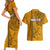 Nanakuli High and Intermediate School Couples Matching Short Sleeve Bodycon Dress and Hawaiian Shirt Tribal Kakau Pattern LT03 - Polynesian Pride