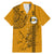 Nanakuli High and Intermediate School Family Matching Mermaid Dress and Hawaiian Shirt Tribal Kakau Pattern LT03 Dad's Shirt - Short Sleeve Yellow - Polynesian Pride