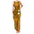 Nanakuli High and Intermediate School Family Matching Tank Maxi Dress and Hawaiian Shirt Tribal Kakau Pattern LT03 Mom's Dress Yellow - Polynesian Pride