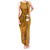 Nanakuli High and Intermediate School Tank Maxi Dress Tribal Kakau Pattern LT03 Women Yellow - Polynesian Pride