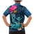 Hawaii Family Matching Mermaid Dress and Hawaiian Shirt Whale Mix Hibiscus and Kanaka Maoli Blue Version LT03 - Polynesian Pride