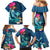 Hawaii Family Matching Mermaid Dress and Hawaiian Shirt Whale Mix Hibiscus and Kanaka Maoli Blue Version LT03 - Polynesian Pride