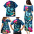 Hawaii Family Matching Puletasi and Hawaiian Shirt Whale Mix Hibiscus and Kanaka Maoli Blue Version LT03 - Polynesian Pride